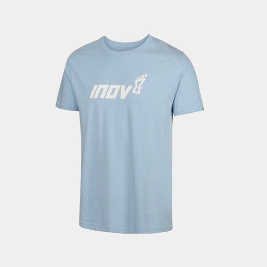 Hellblaues Bio-Baumwoll-T-Shirt \'\'inov-8\'\' Herren