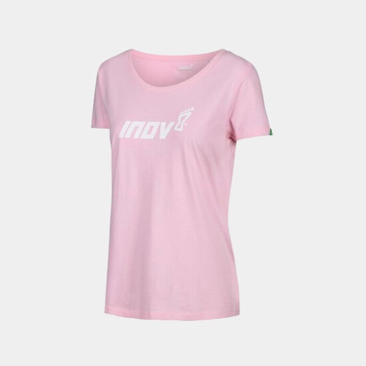 Rosa Bio-Baumwoll-T-Shirt \'\'inov-8\'\' Damen